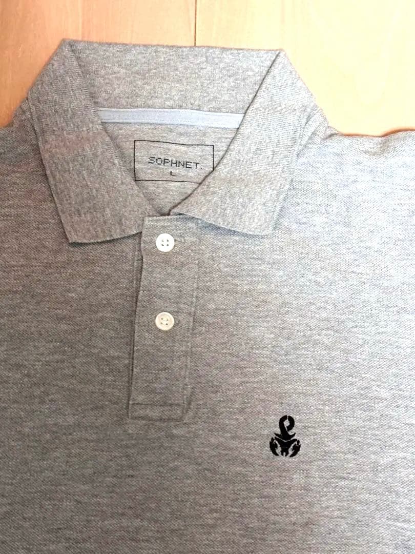 SOPHNET グレー ポロシャツ Lサイズ #FCRB