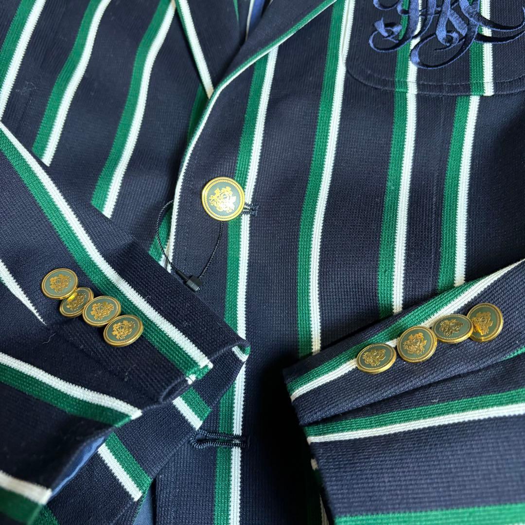 【未使用】NEWYORKER ストライプ テーラードジャケット