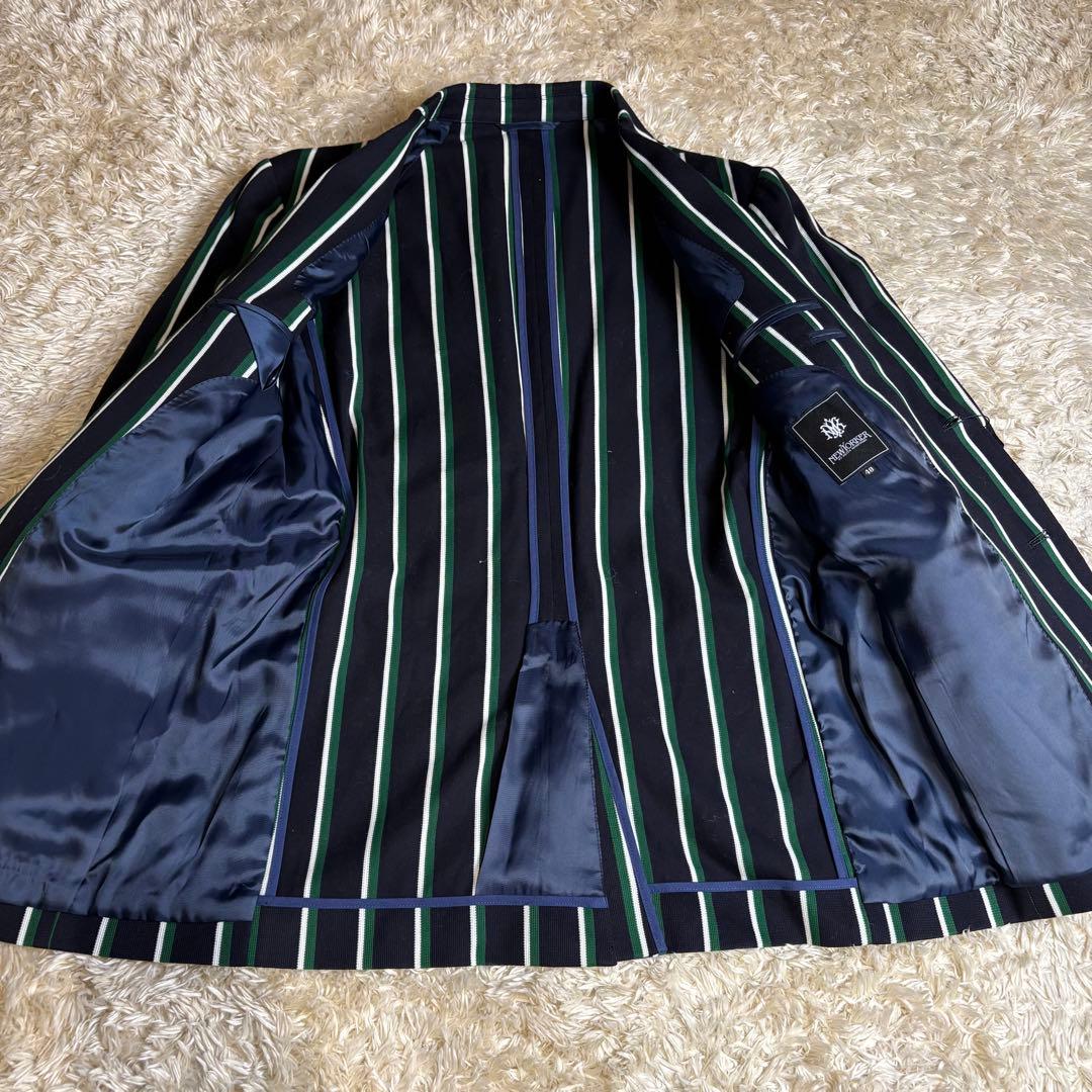 【未使用】NEWYORKER ストライプ テーラードジャケット