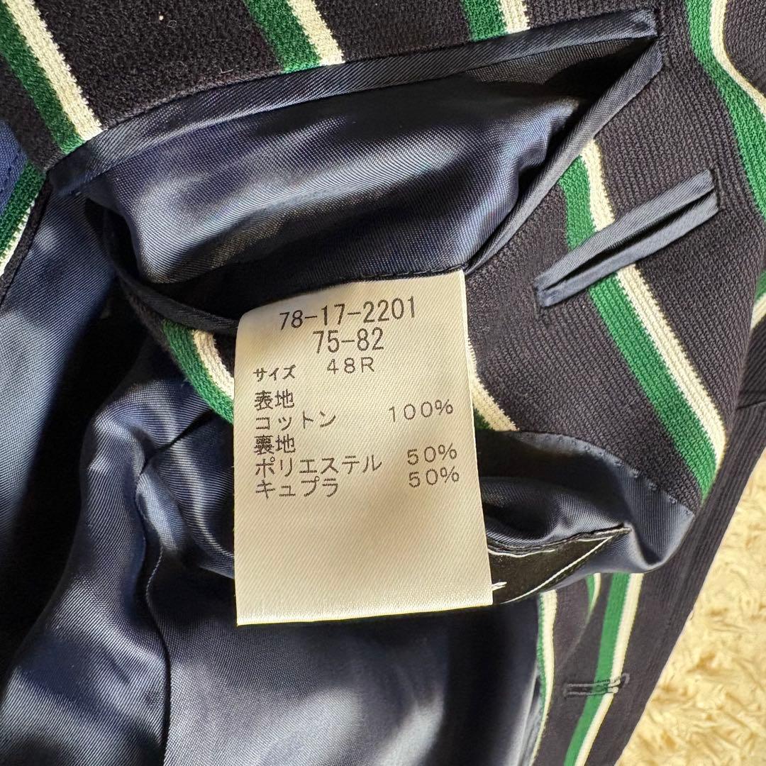 【未使用】NEWYORKER ストライプ テーラードジャケット