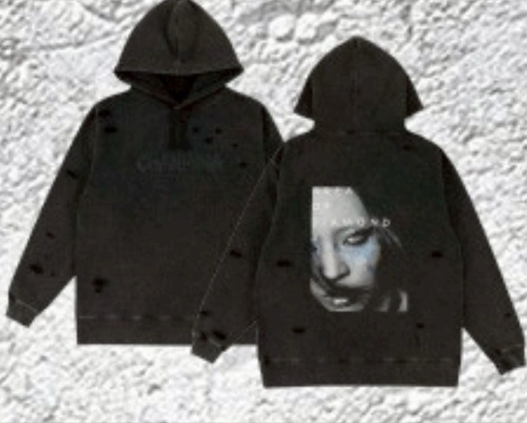 ちゃんみな フーディ パーカー AREA OF DIAMOND 4 ブラック