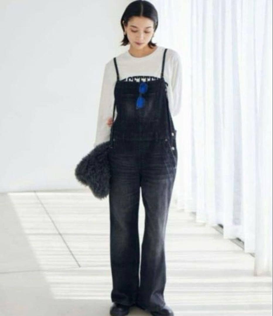 バンヤードストーム　デニムキャミサロペットM（サイズ1）ブラック オーバーオール