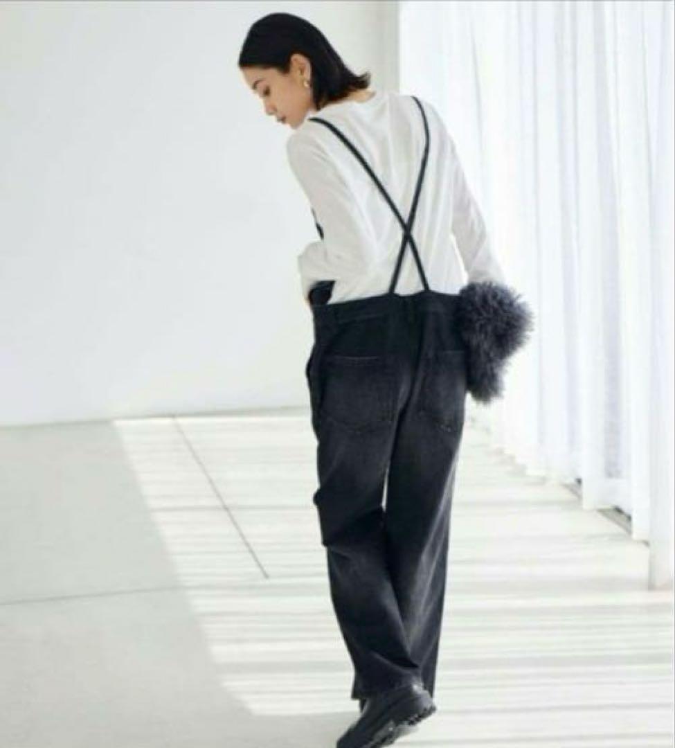 バンヤードストーム　デニムキャミサロペットM（サイズ1）ブラック オーバーオール