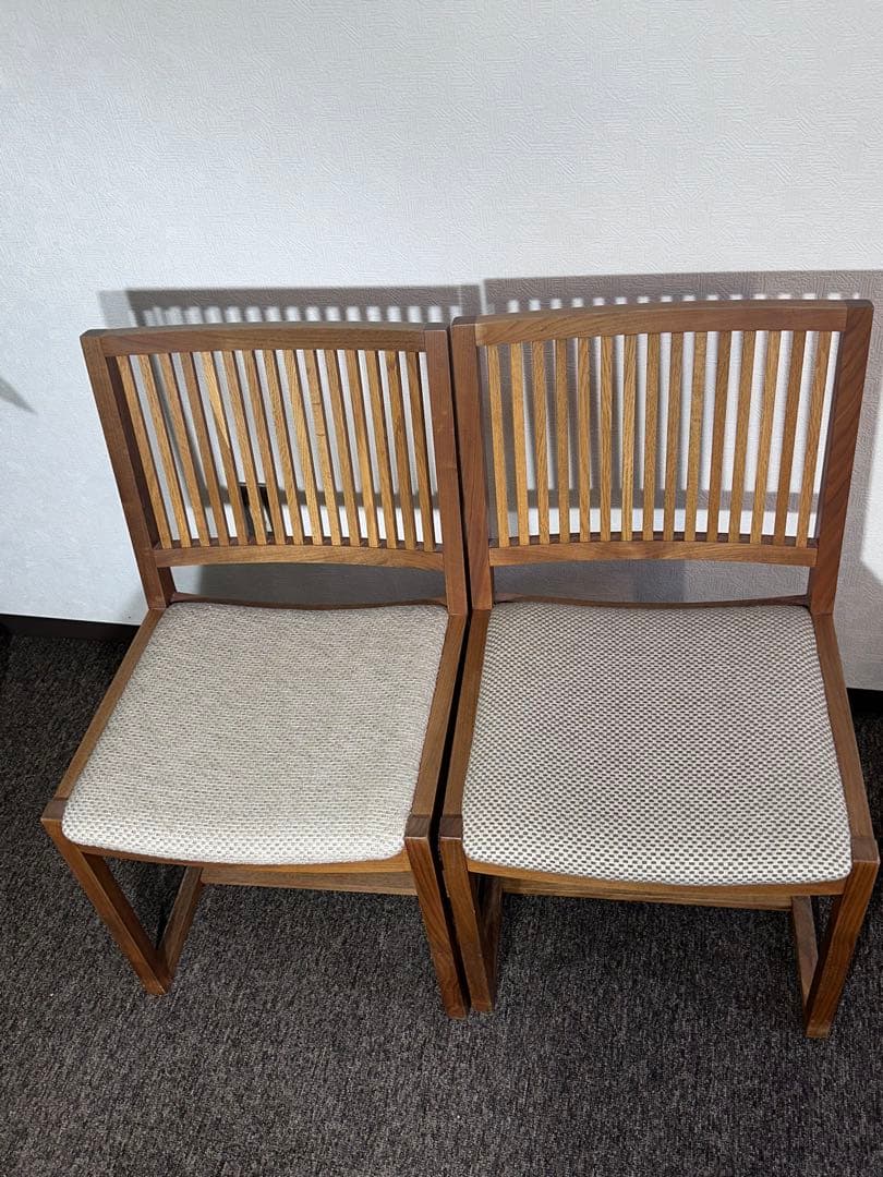 柏木工 ダイニングチェア2脚セット AA20 ウォールナット ナラ材