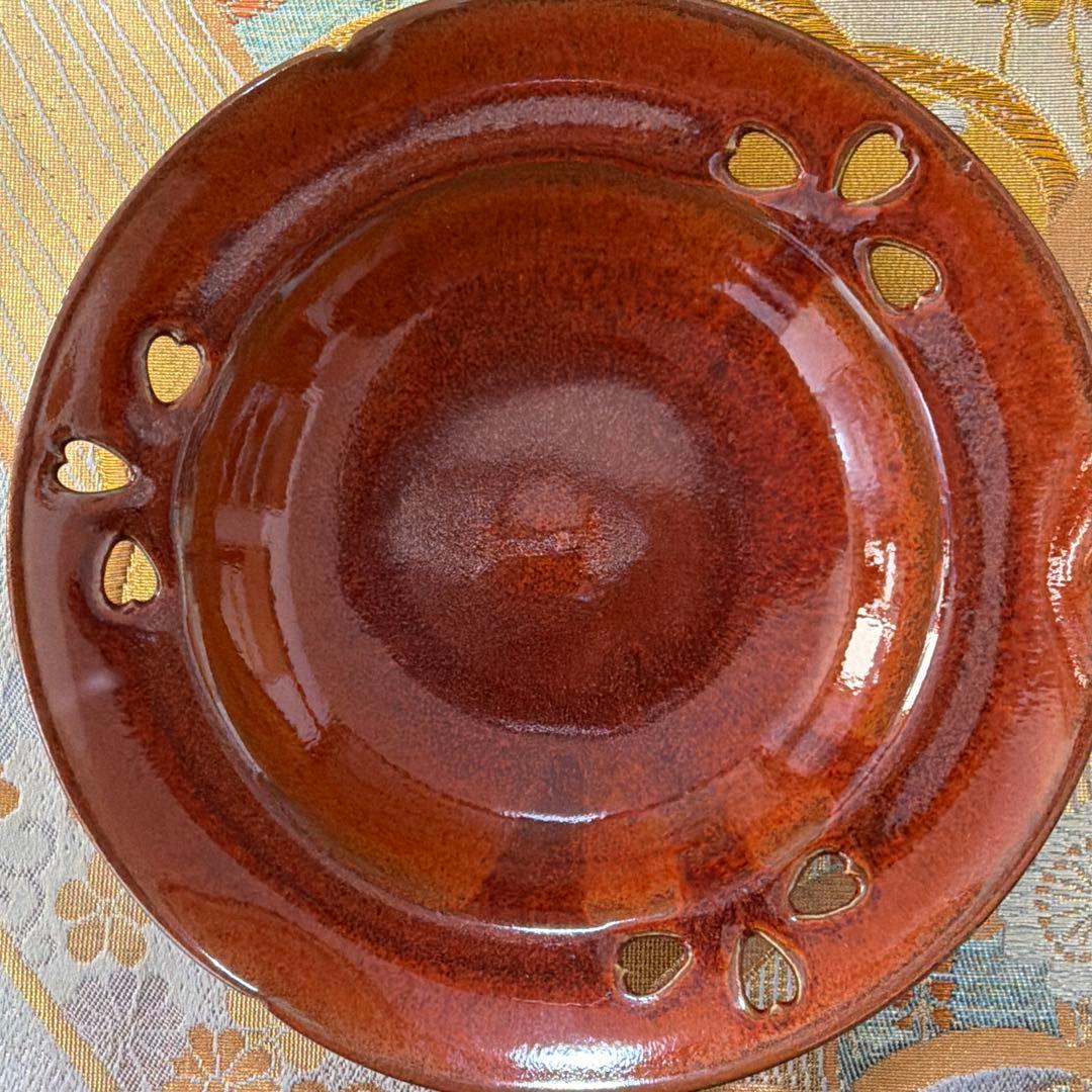 たち吉赤絵金彩八角鉢　春秋貝彩　金銀ガラス製プレート　加賀箔工芸　No.4-39