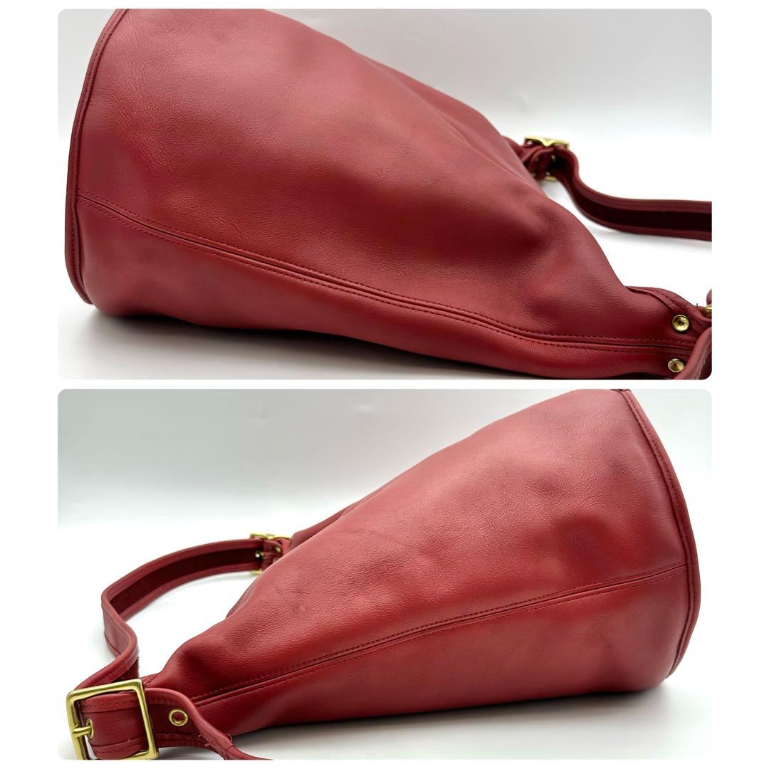 COACH オールド コーチ ショルダーバッグ バケツ型 レッド 赤 US製