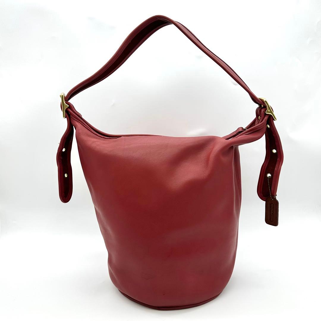 COACH オールド コーチ ショルダーバッグ バケツ型 レッド 赤 US製