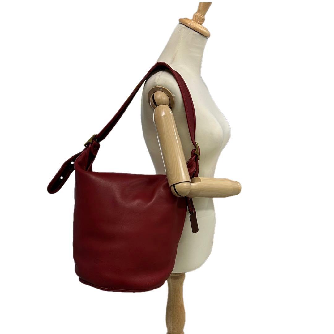 COACH オールド コーチ ショルダーバッグ バケツ型 レッド 赤 US製
