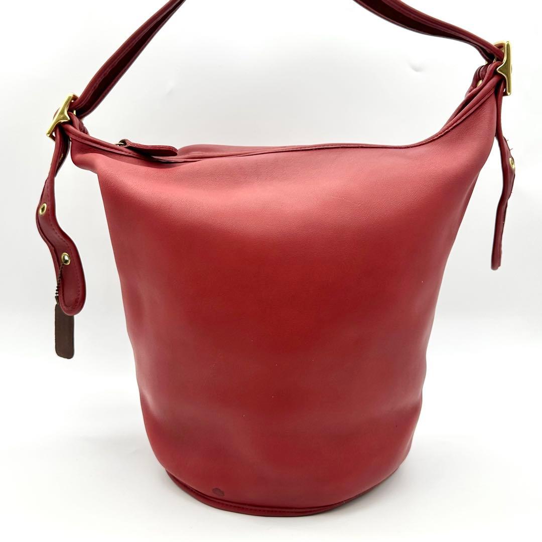 COACH オールド コーチ ショルダーバッグ バケツ型 レッド 赤 US製