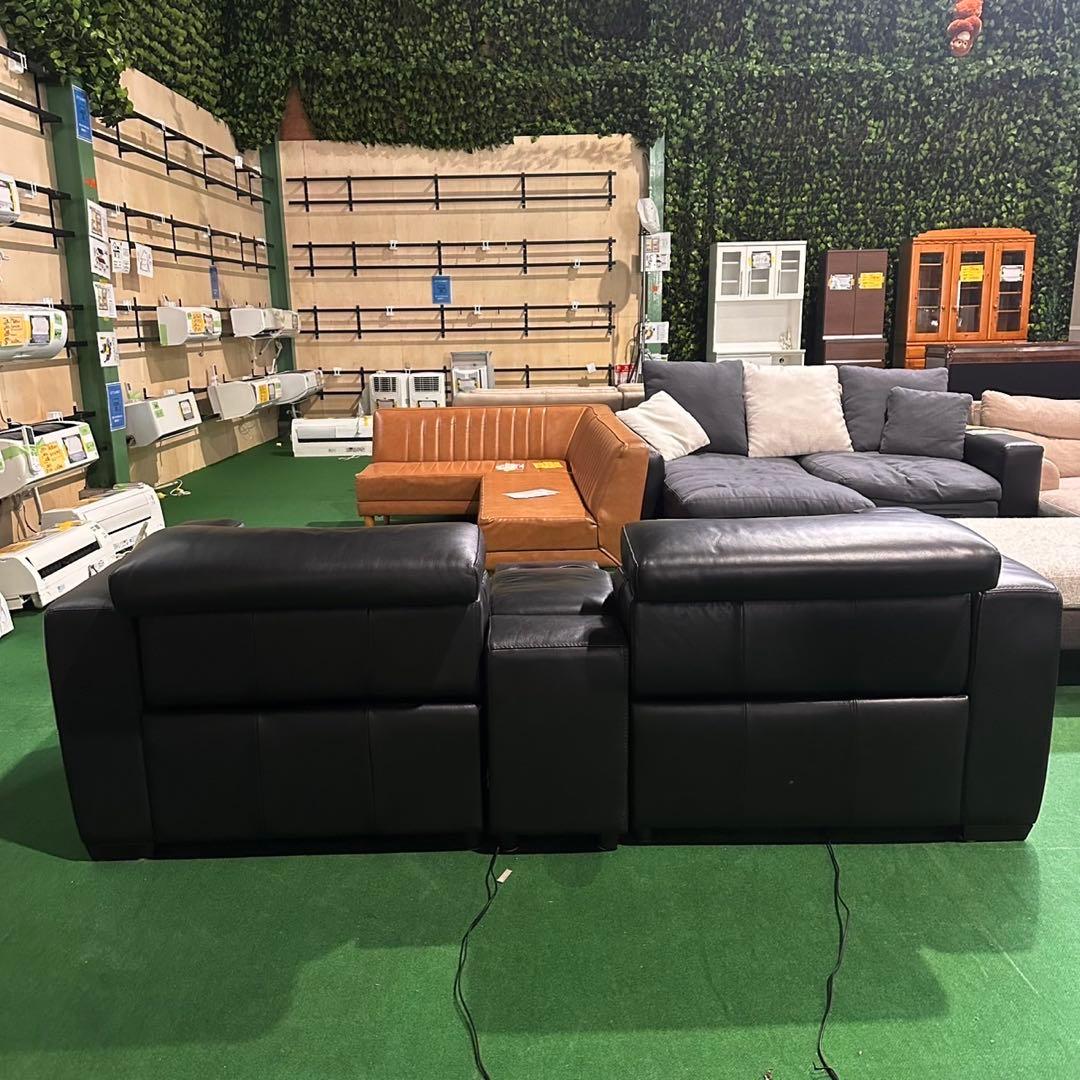 大塚家具 電動リクライニングソファ ブラック 家具 C087
