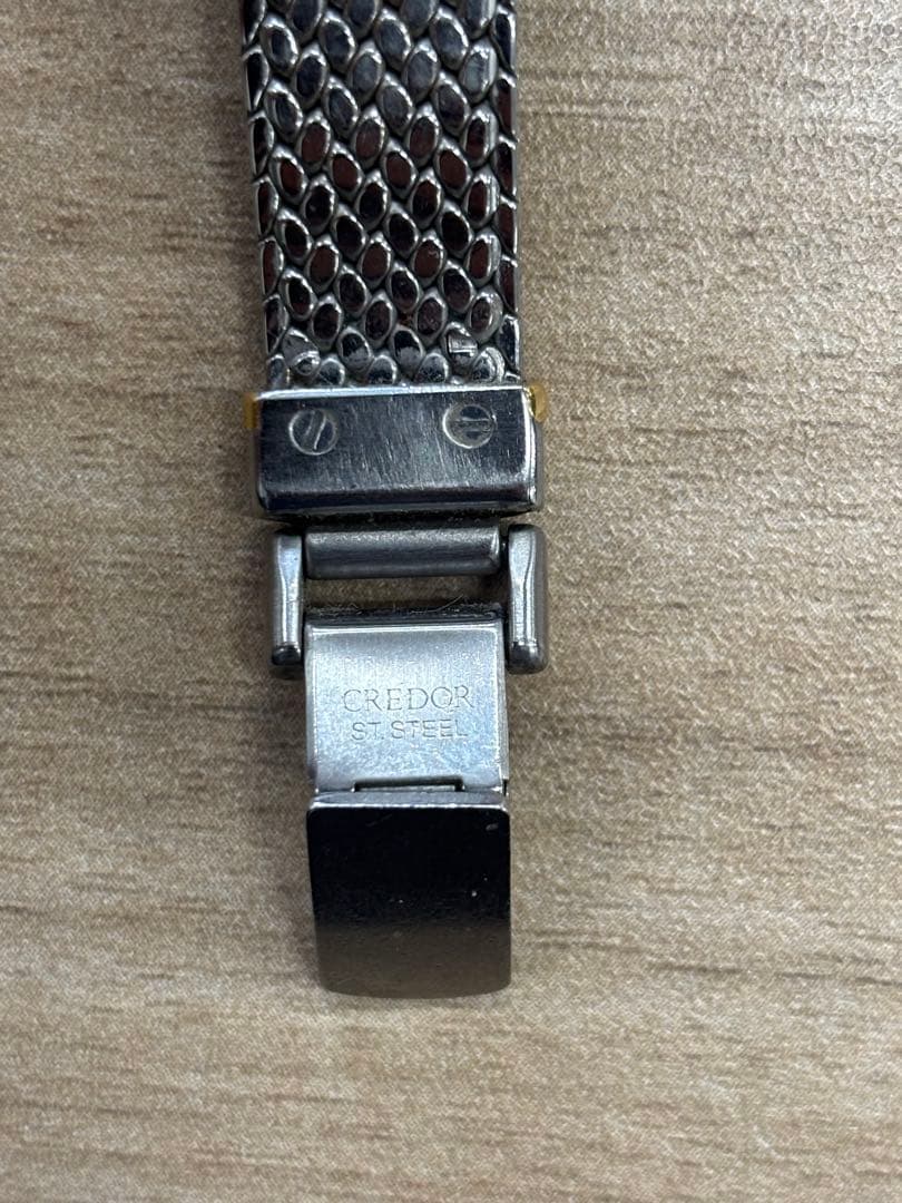 Credor クレドール　クォーツ 腕時計 黒文字盤　18kt 18金