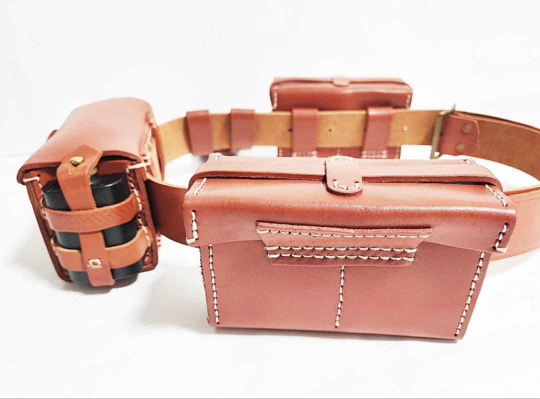 日本軍 弾薬盒 後期型 帯革 三十年式銃剣差 三八式歩兵銃 セット 新品未使用