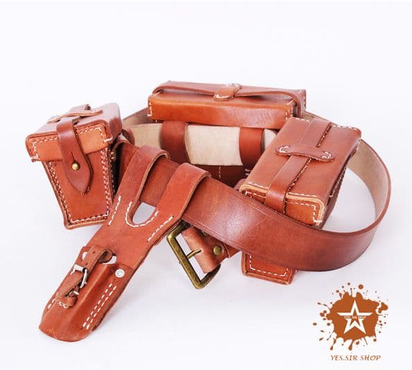 日本軍 弾薬盒 後期型 帯革 三十年式銃剣差 三八式歩兵銃 セット 新品未使用