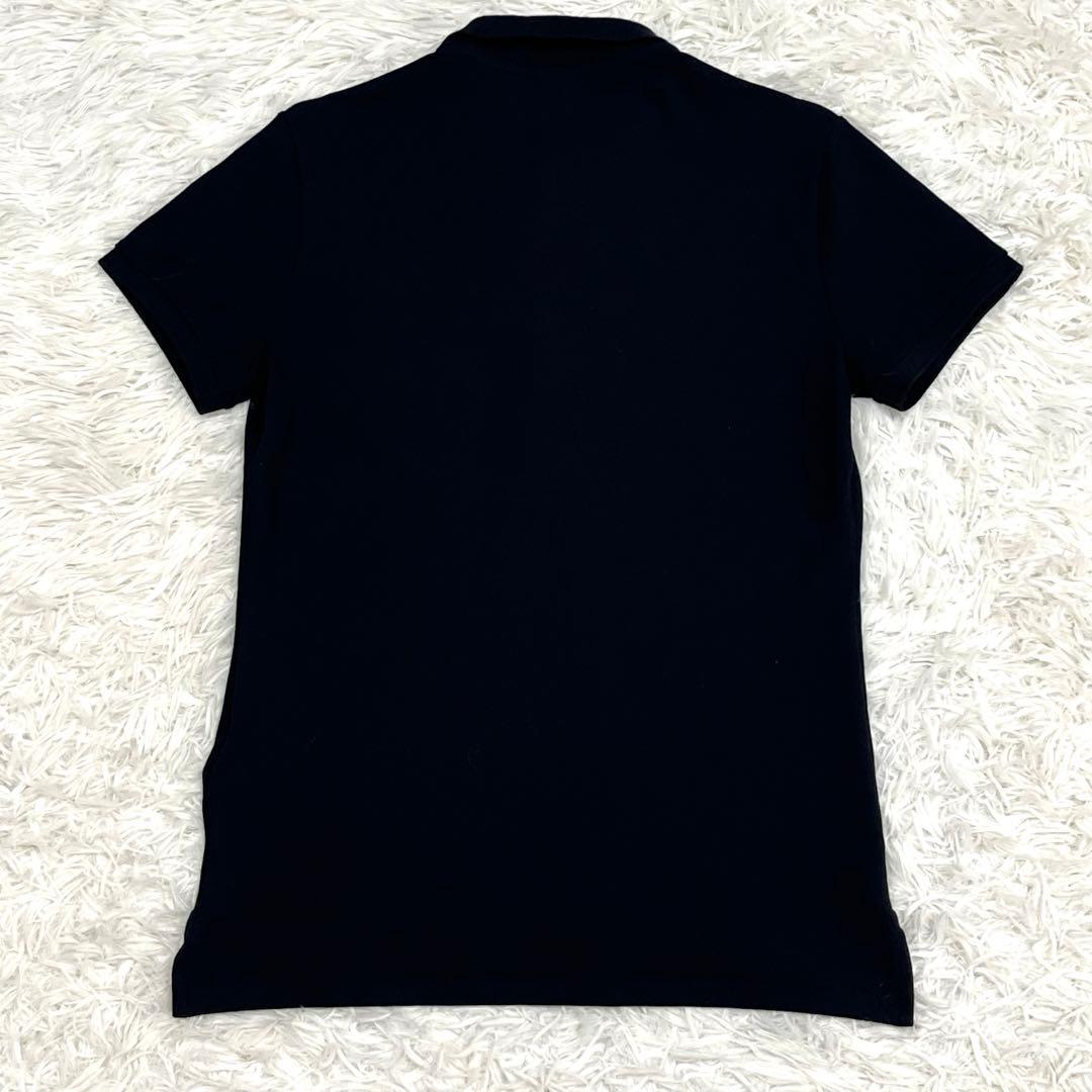 『極美品』ラルフローレン 現行QRタグスリムフィットストレッチポロシャツブラック