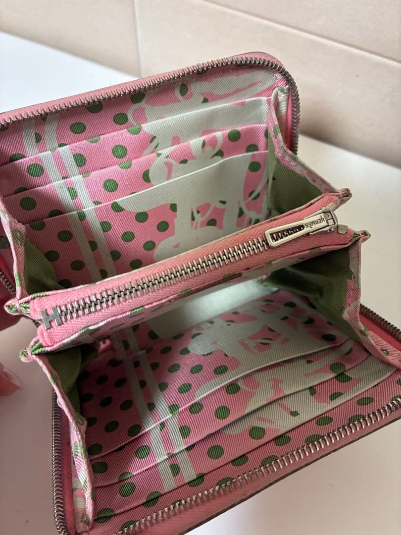 エルメス　HERMES 小財布　シルクインコンパクト　ピンク　正規品