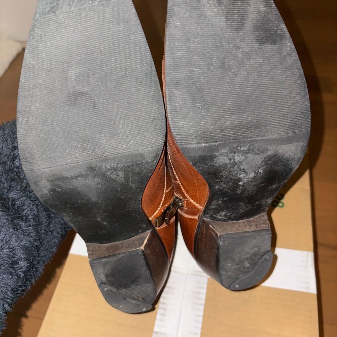 ブラウンレザー ウエスタンブーツ