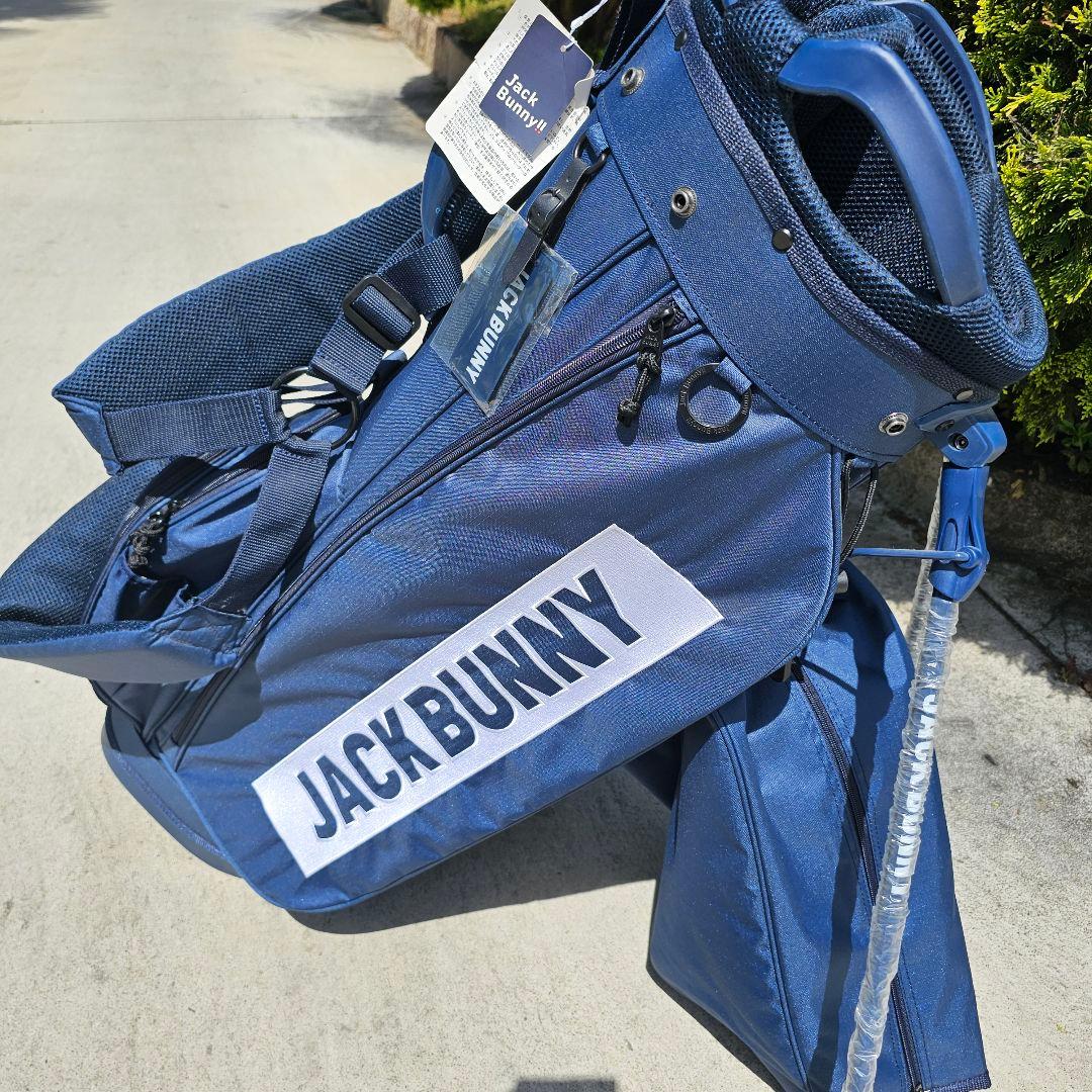 新品未使用【ジャックバニー】スタンド式キャディバッグ ネイビー