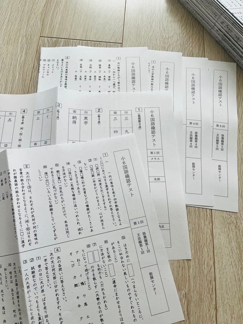 専用　能開センター　中学受験小6用学習資料一式（難関クラス）