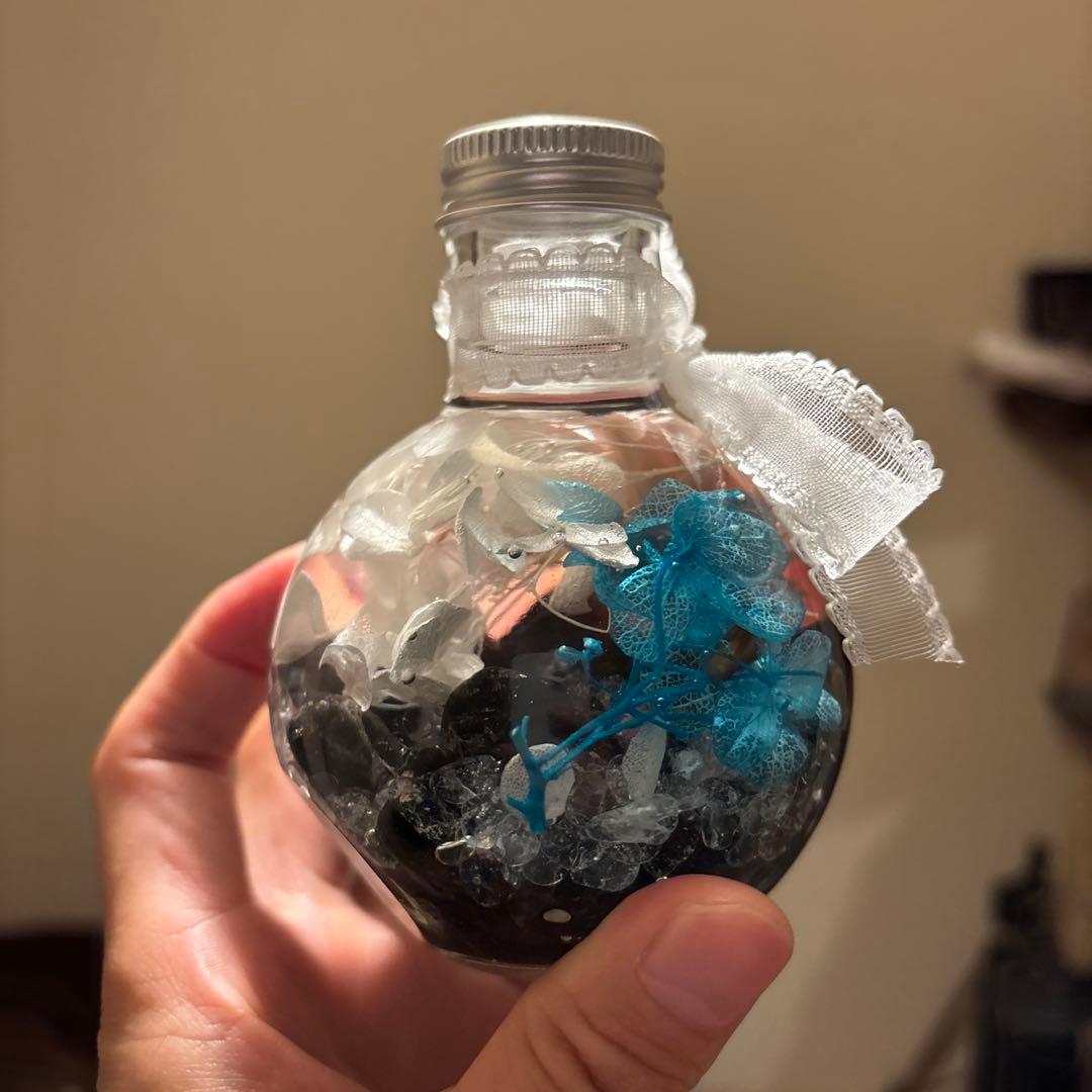 モリオンと水晶のパワーハーバリウム！悪いやつを吸う！