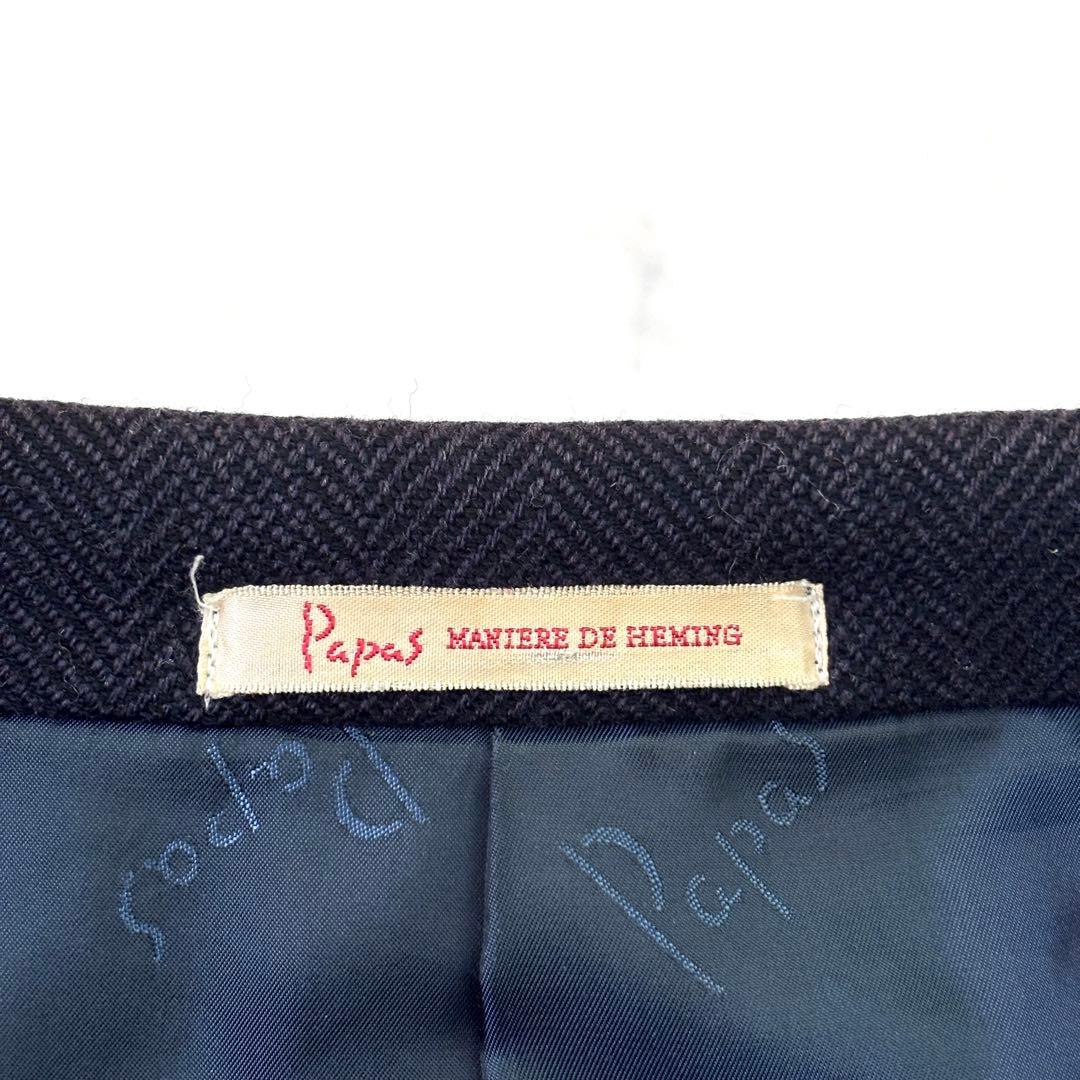 XL相当 パパス MARLING&EVANS ヘリンボーン テーラードジャケット