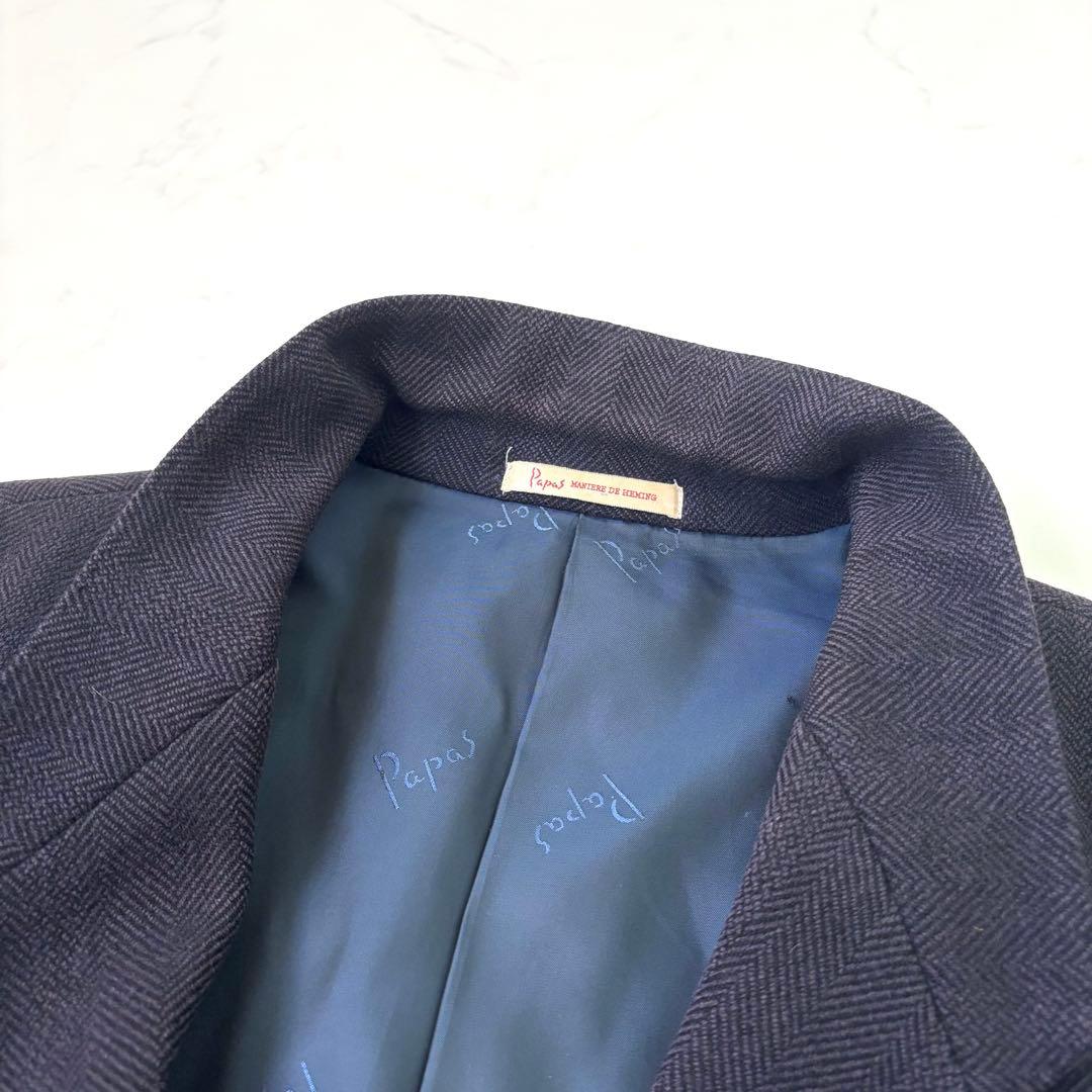 XL相当 パパス MARLING&EVANS ヘリンボーン テーラードジャケット