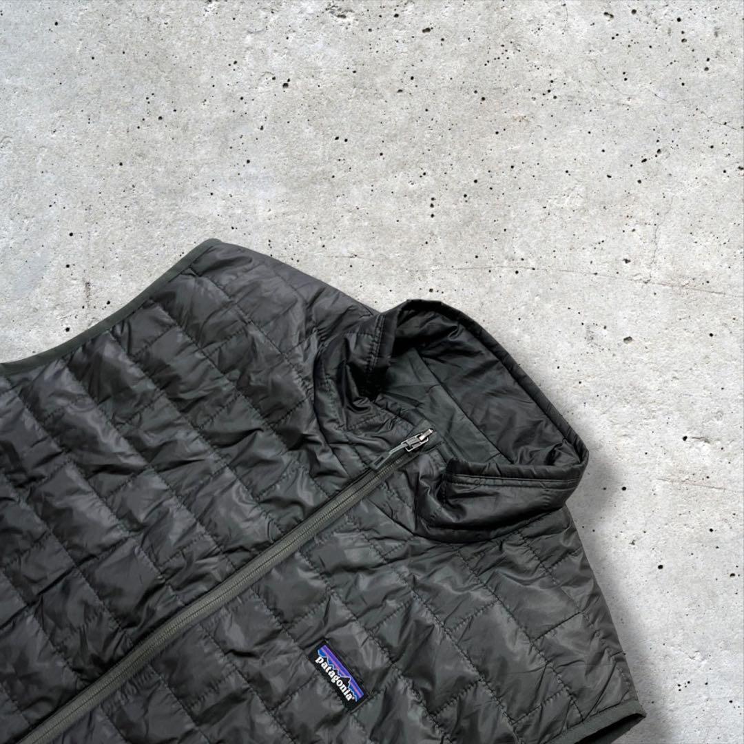 Patagoniaパタゴニアナノパフベストプリマロフト中綿ダークグレーXL