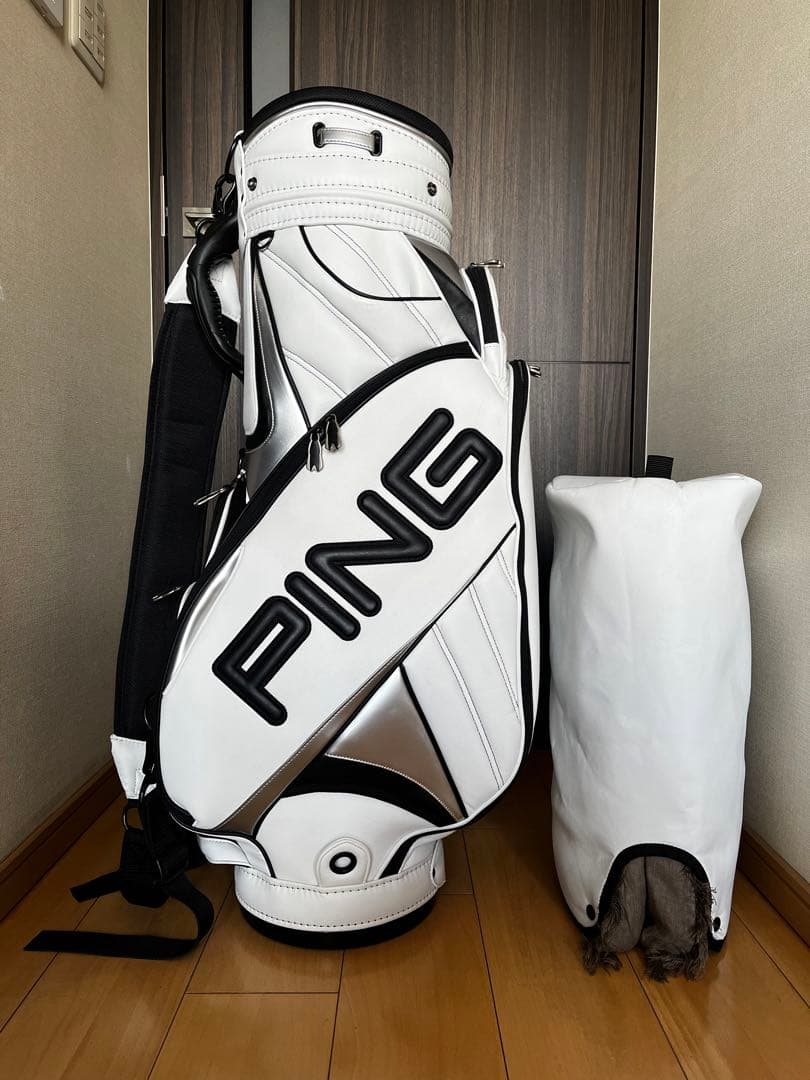 美品 PING 3点式キャディバッグ ツアースタッフバッグ　希少ミスター・ピン