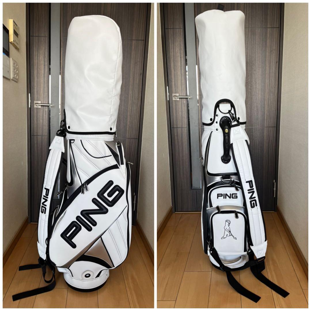 美品 PING 3点式キャディバッグ ツアースタッフバッグ　希少ミスター・ピン