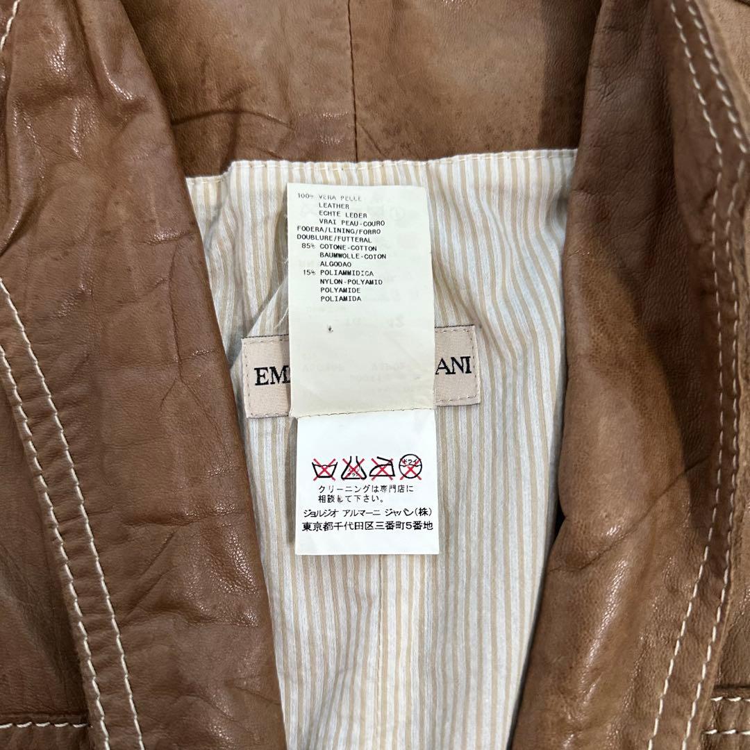 EMPORIO ARMANI archive レザージャケット イタリア製