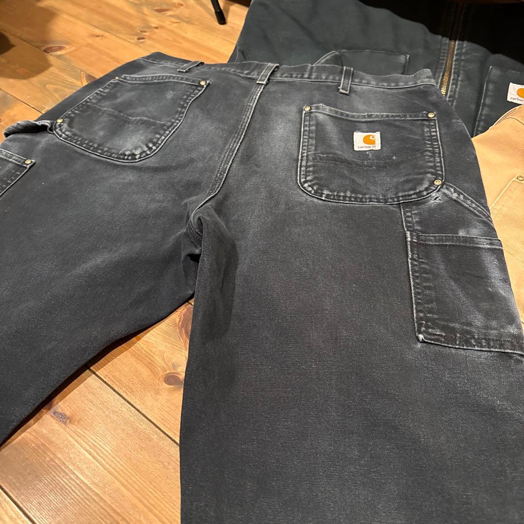 極上ブラックフェード　カーハート　ダブルニー　W36 L32