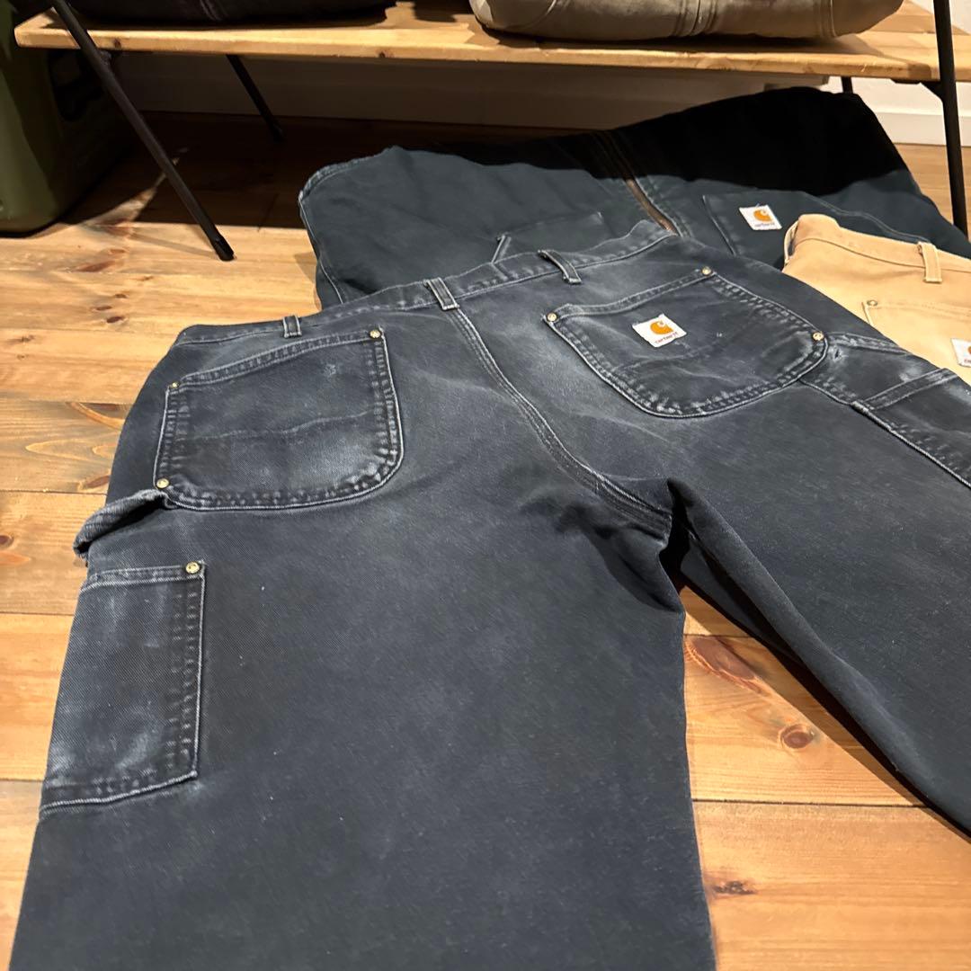 極上ブラックフェード　カーハート　ダブルニー　W36 L32