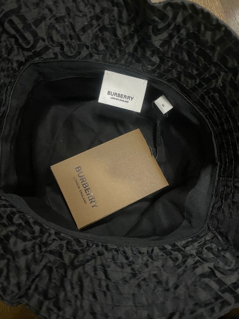 BURBERRY ブラック バケットハット Mサイズ
