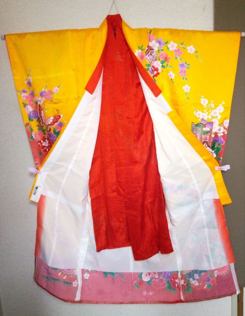 今月末まで大処分‼️【七五三7歳～ハーフ成人式】振袖セット『綺麗な黄色』