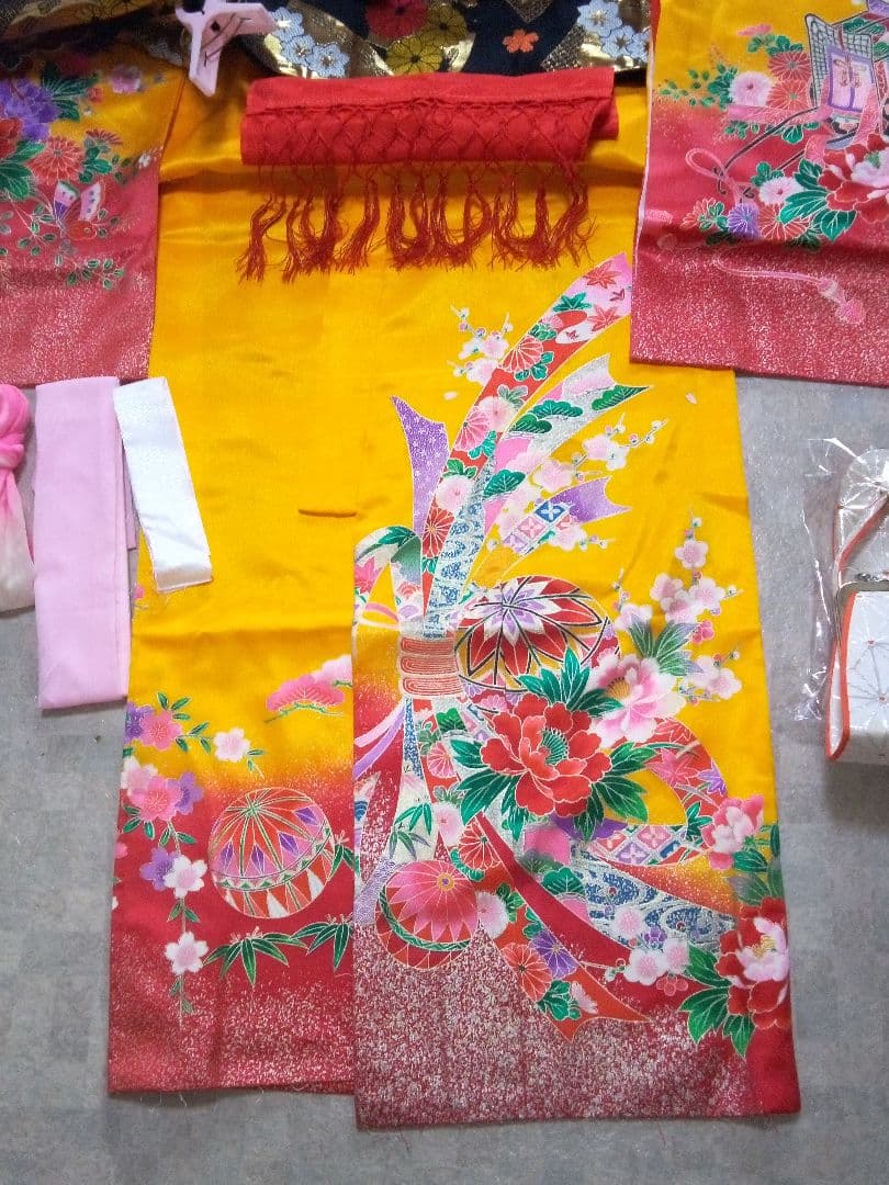 今月末まで大処分‼️【七五三7歳～ハーフ成人式】振袖セット『綺麗な黄色』