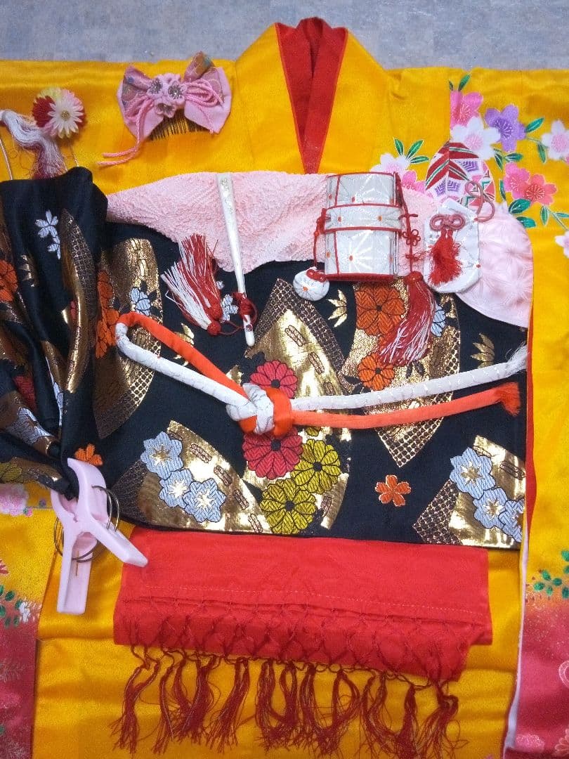 今月末まで大処分‼️【七五三7歳～ハーフ成人式】振袖セット『綺麗な黄色』