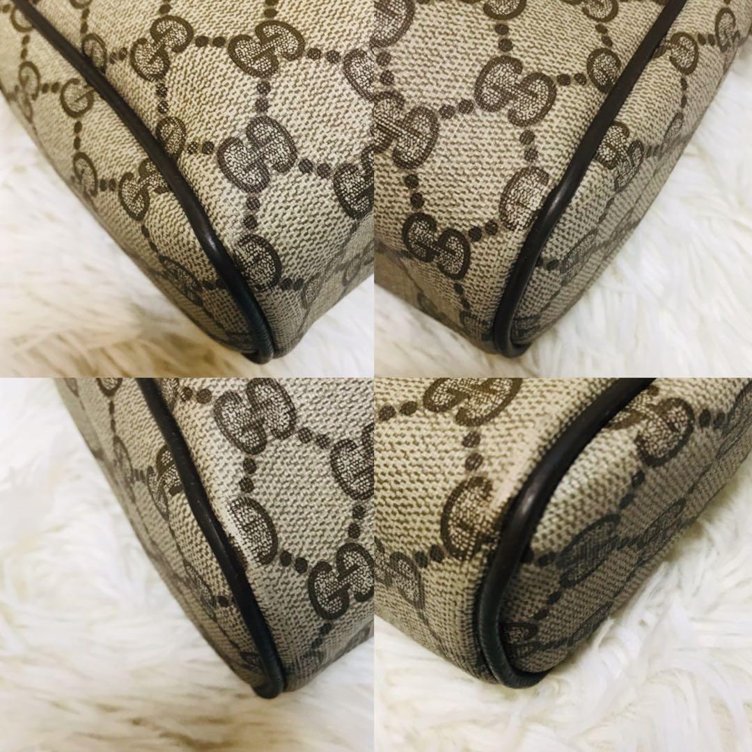 【美品】グッチ クラッチバッグ シェリーライン GG PVC インターロッキング