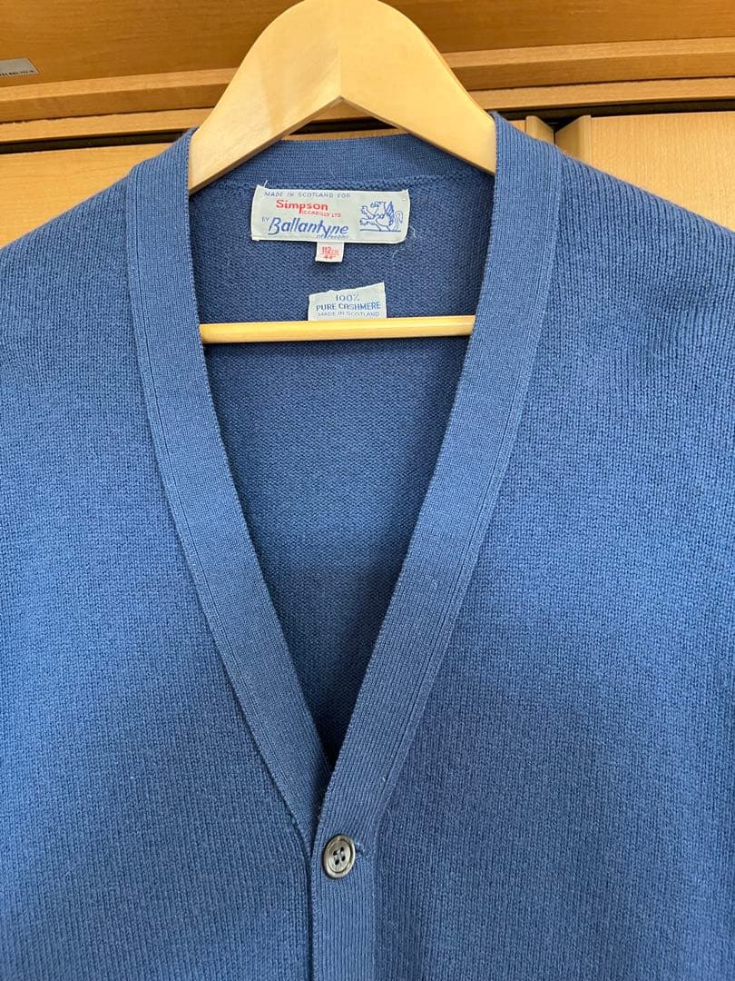 超希少 70s スコットランド製 Ballantyne カシミヤ カーディガン