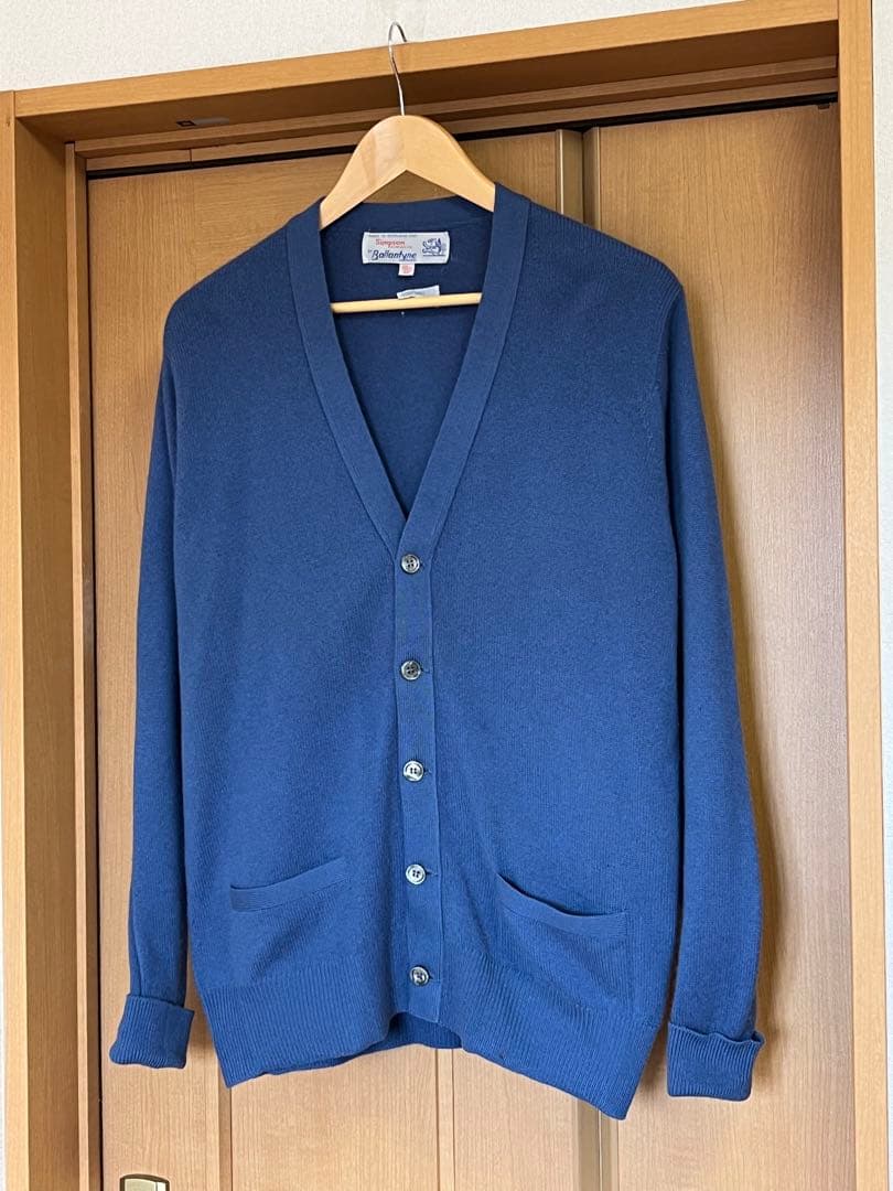 超希少 70s スコットランド製 Ballantyne カシミヤ カーディガン