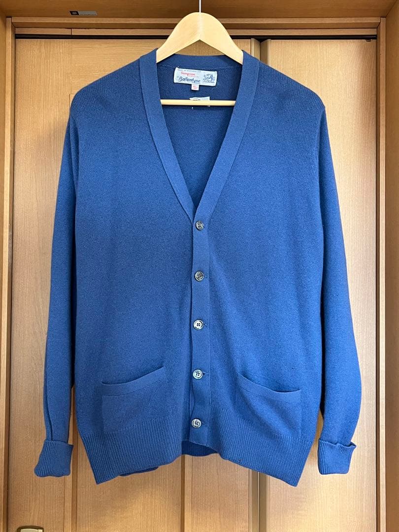 超希少 70s スコットランド製 Ballantyne カシミヤ カーディガン