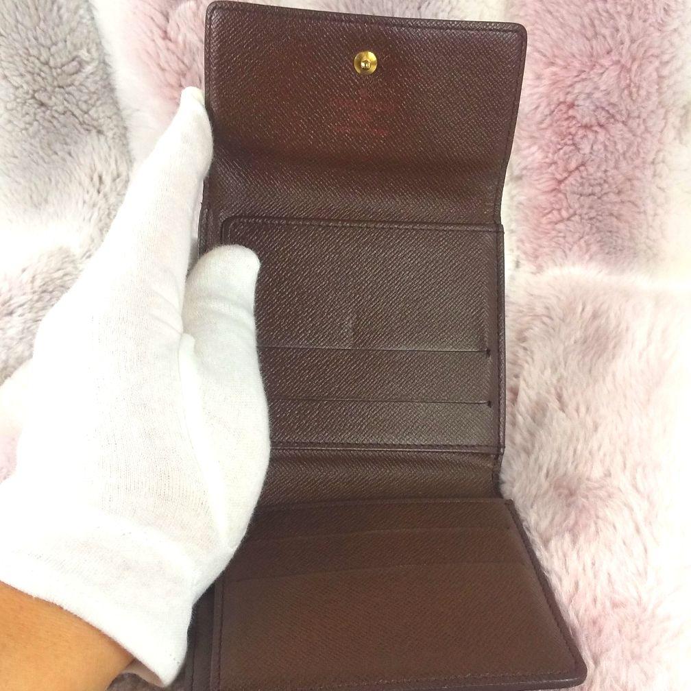 美品 ルイヴィトン ダミエ ポルトモネ ピエ カルトクレディ 三つ折財布