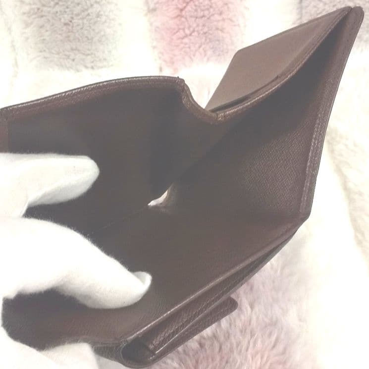 美品 ルイヴィトン ダミエ ポルトモネ ピエ カルトクレディ 三つ折財布