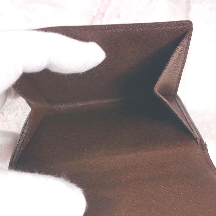 美品 ルイヴィトン ダミエ ポルトモネ ピエ カルトクレディ 三つ折財布