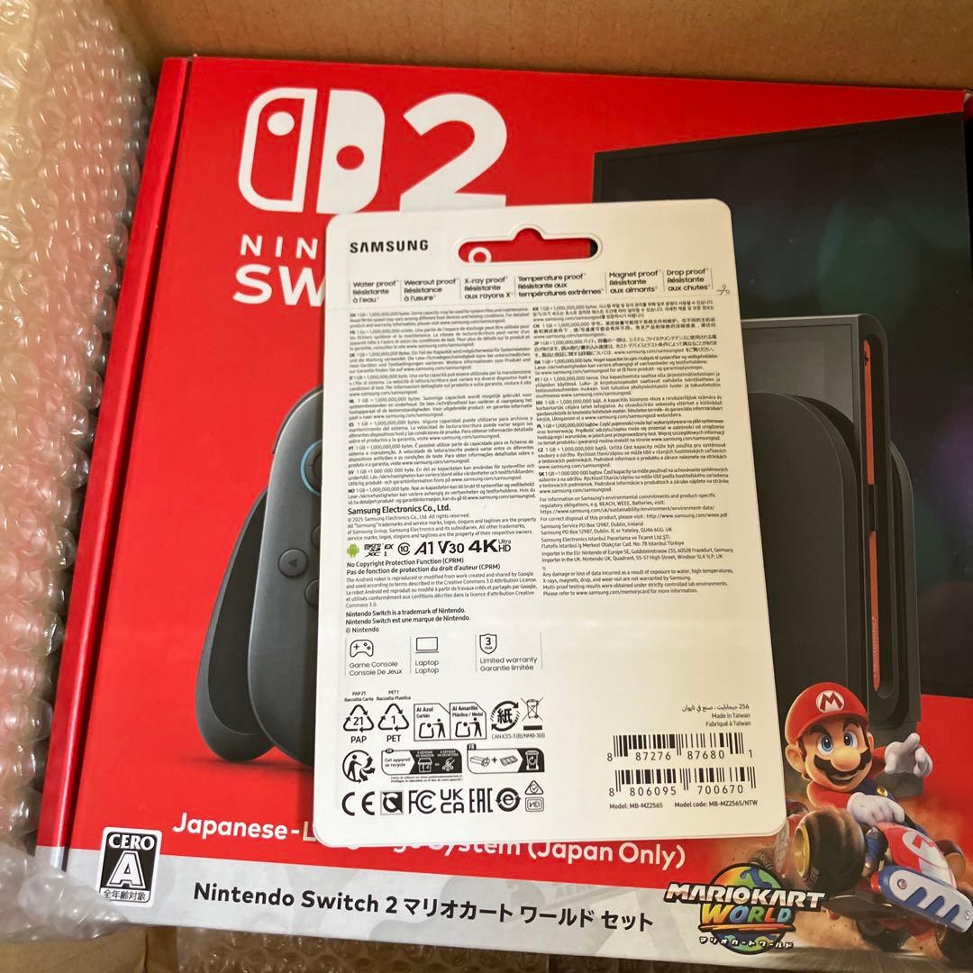 Switch2 本体　スイッチ2 マリオカート　Nintendo マイクロSD
