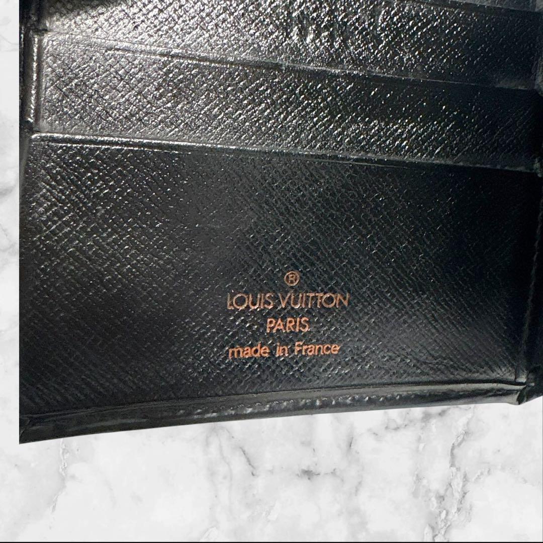 美品✨ ルイヴィトン　ポルトフォイユマルコ　エピ　ブラック　折り財布