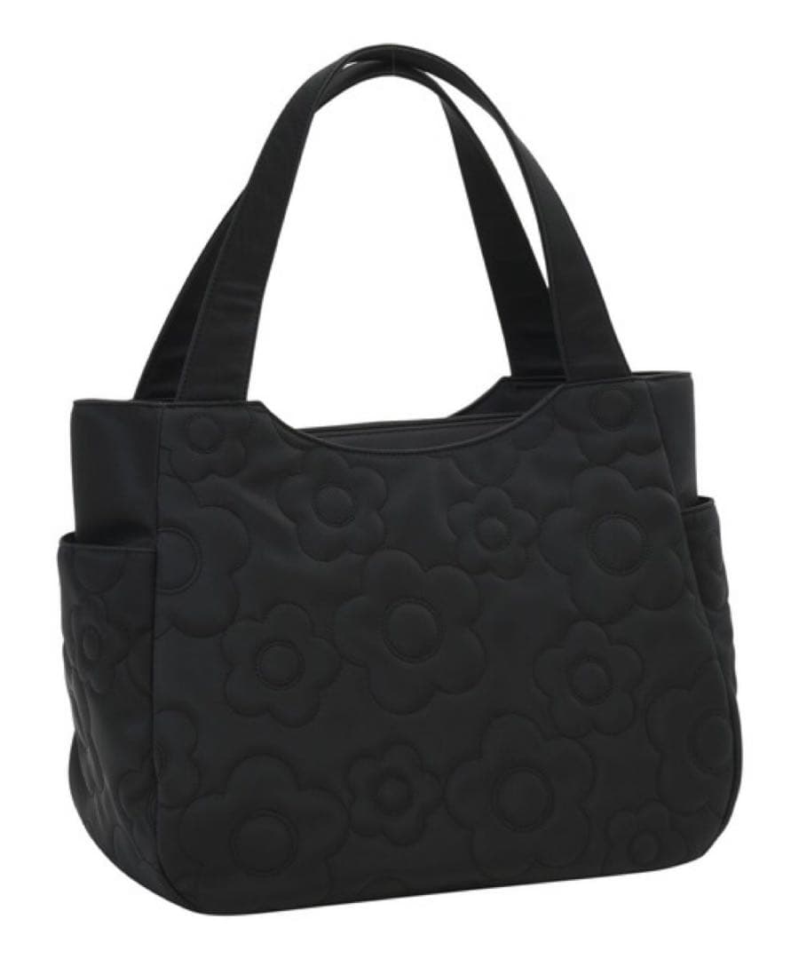 マリークヮントデイジーランダムキルト トート（ブラック）