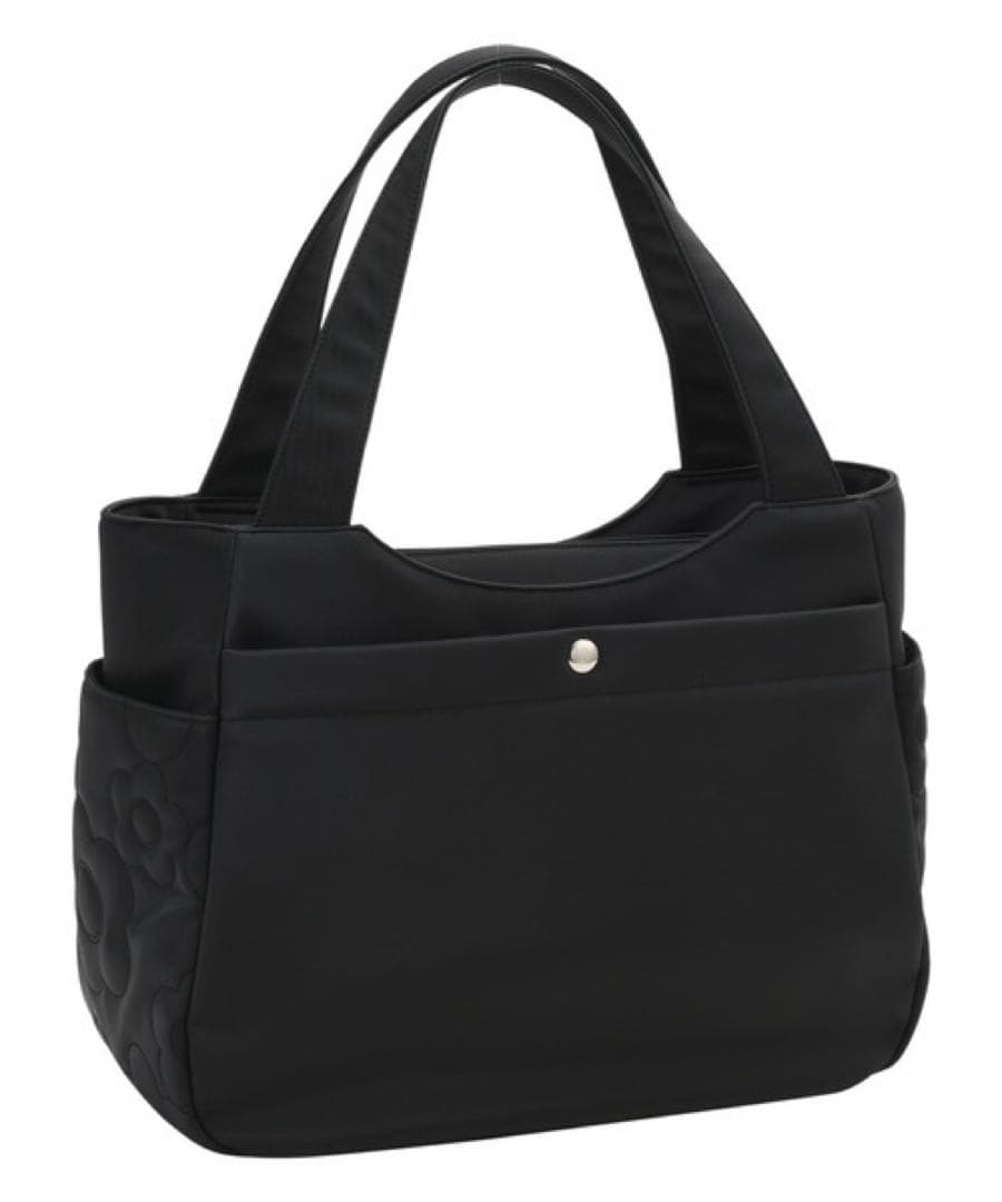 マリークヮントデイジーランダムキルト トート（ブラック）