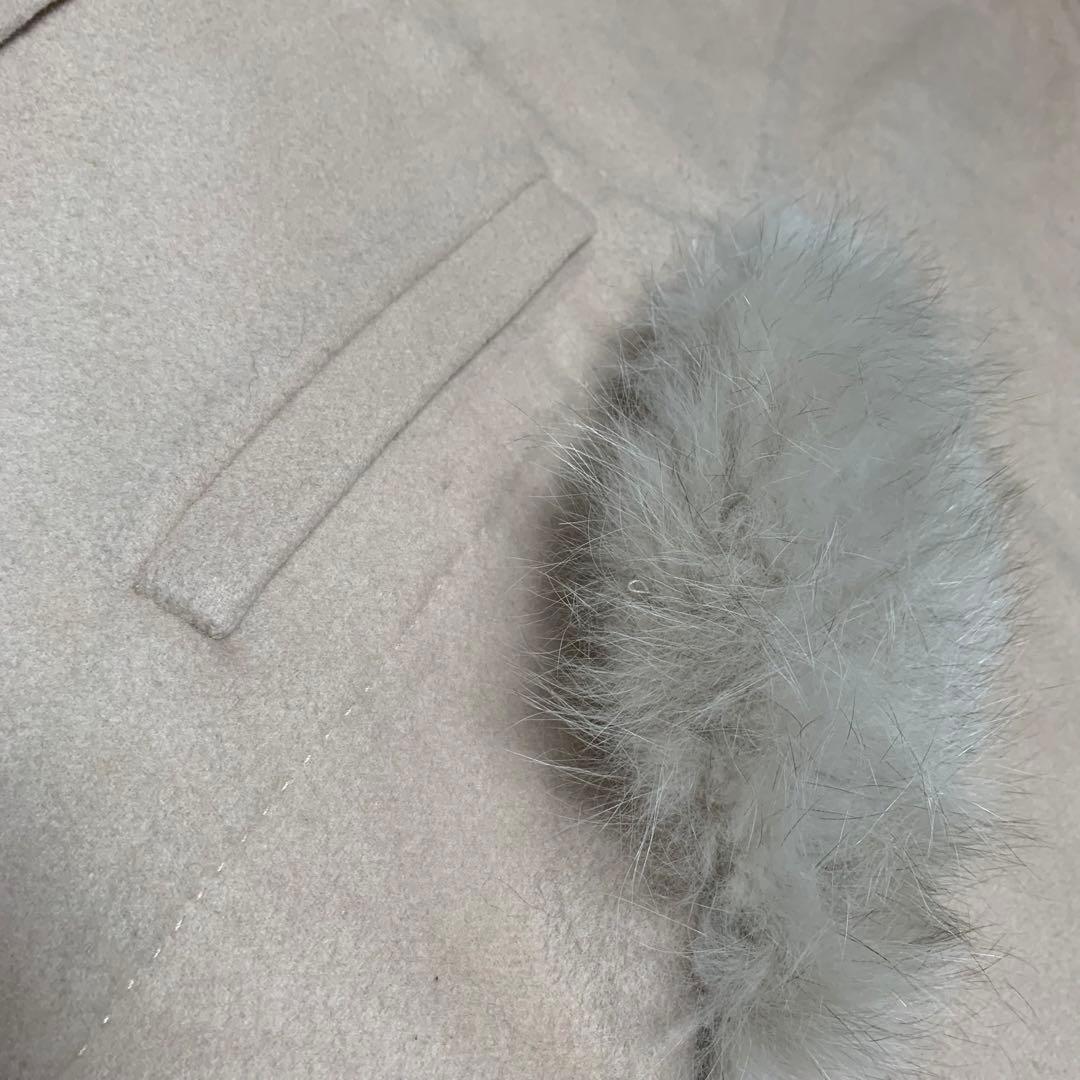 グレースコンチネンタル　フォックスリバーポンチョ　ケープコート　ファー　ウール