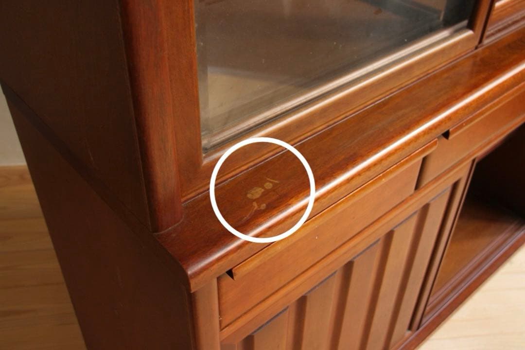 食器棚　ガラス棚　本棚　収納棚　木製　家具