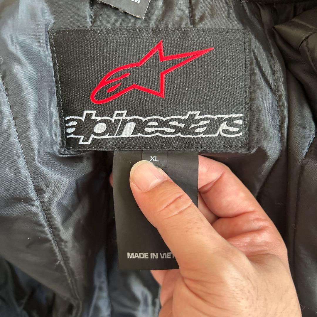 【再設定】alpinestars バイクジャケット 黒/蛍光イエロー
