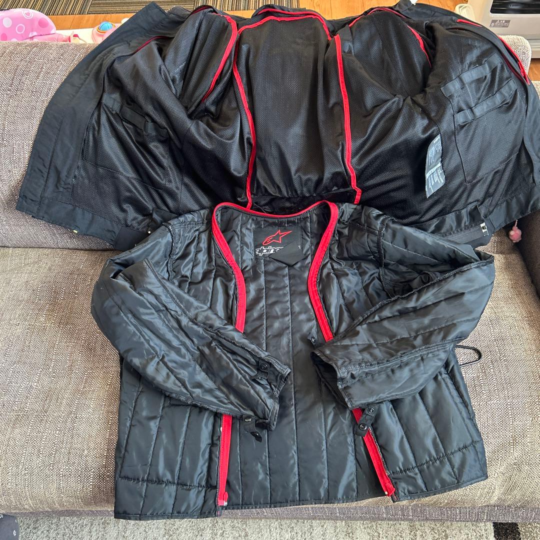 【再設定】alpinestars バイクジャケット 黒/蛍光イエロー